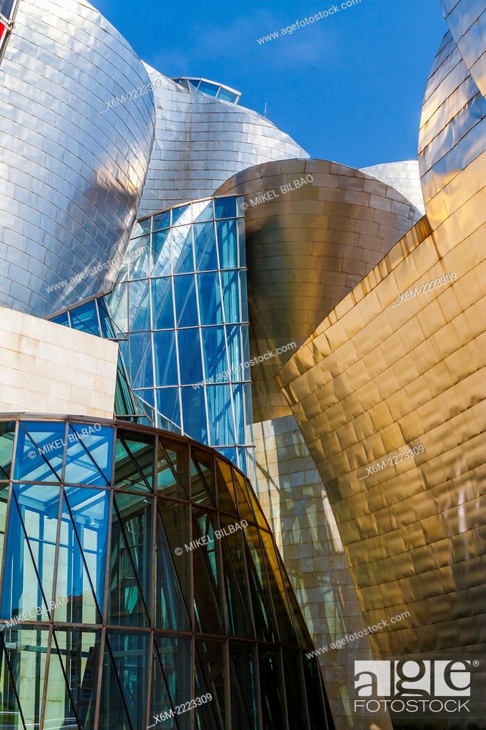 Stock Photo: Guggenheim Museum. Bilbao, Biscay, Basque Country, Spain, Europe.