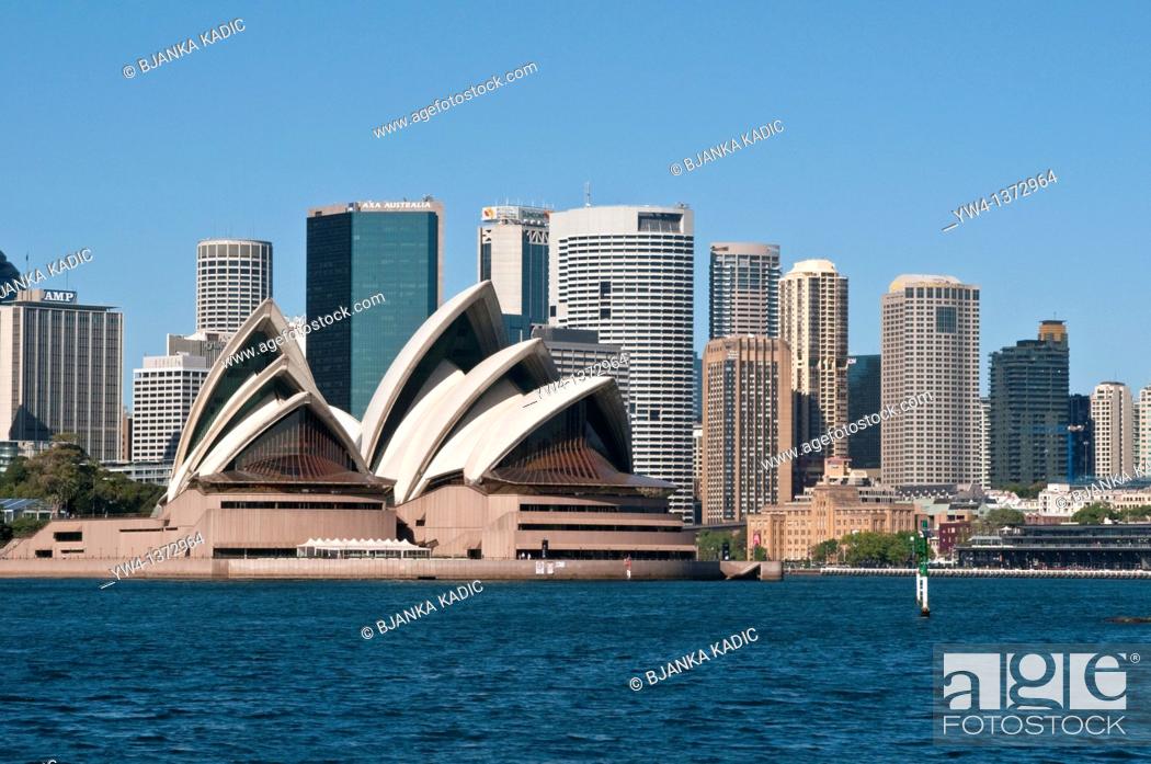 Stock Photo: Sydney Opera House and Central Business District, NSW, Australia.