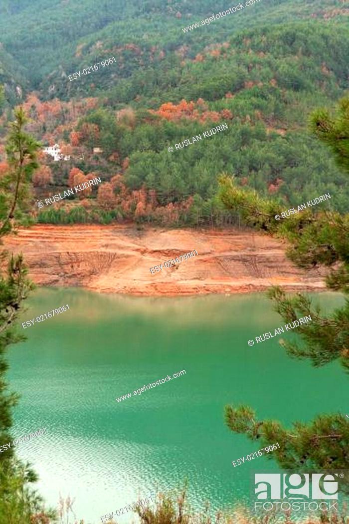 Stock Photo: Views of the azure lake.