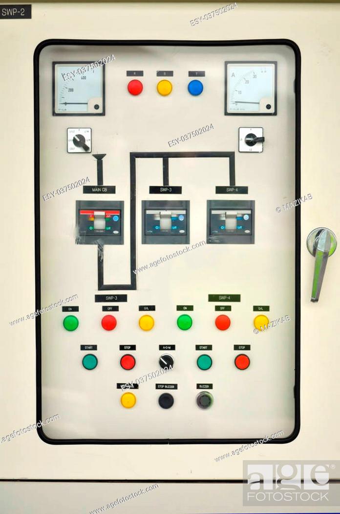 Stock Photo: Electric control system in an office building.