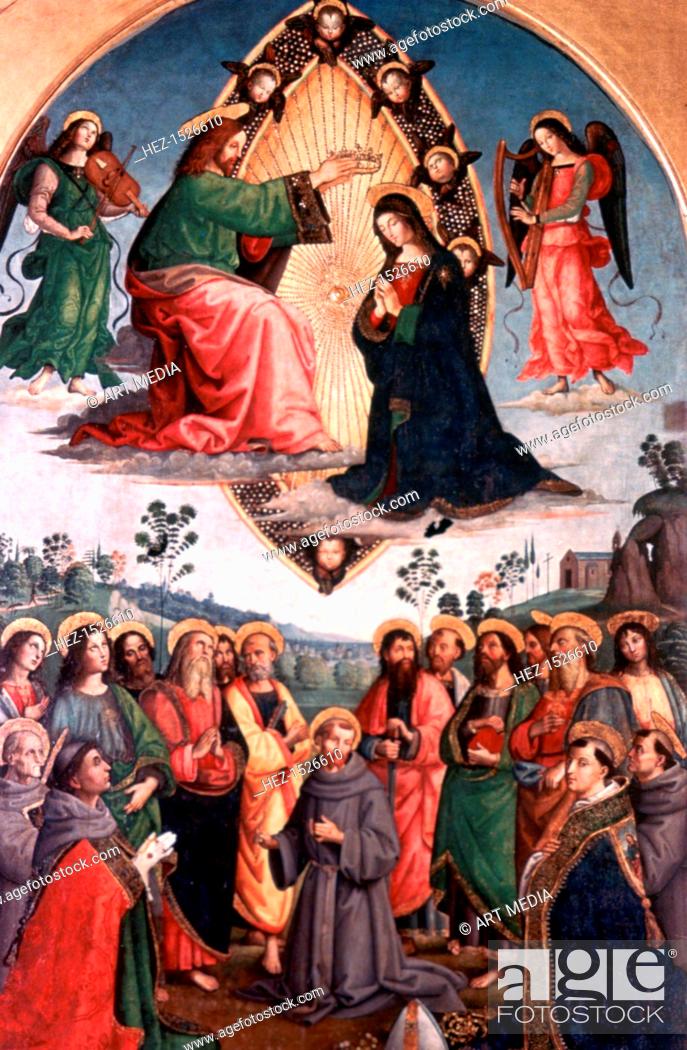 Stock Photo: 'The Coronation of the Virgin', c1503.