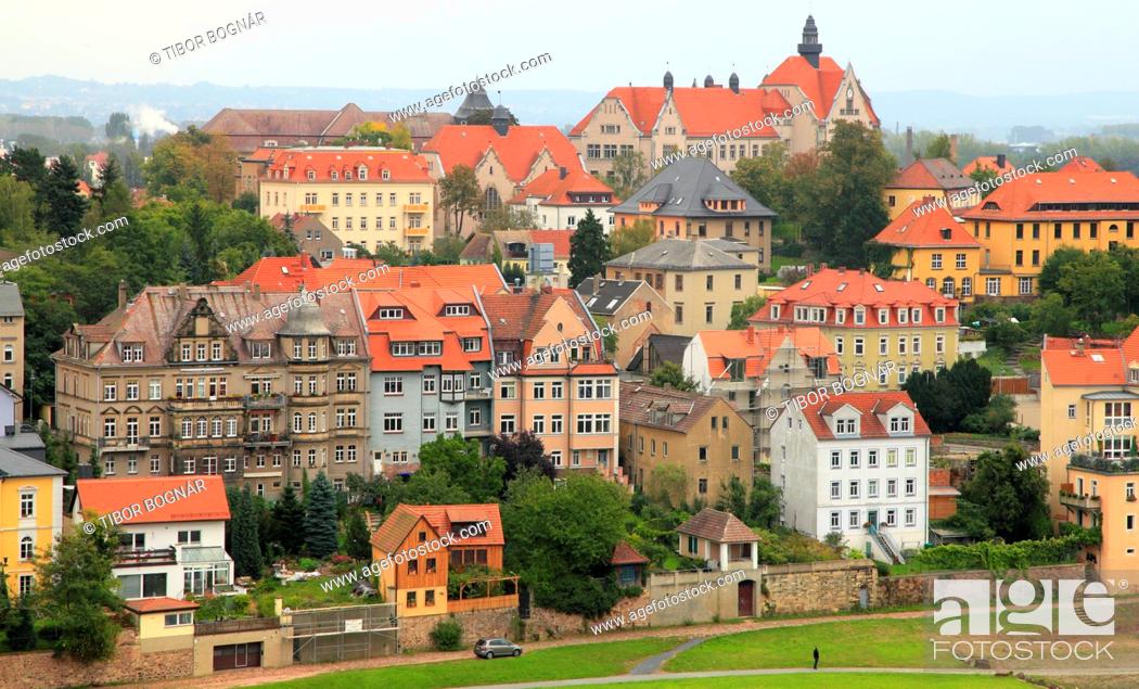 Stock Photo: Germany, Saxony, Meissen, skyline, general view, panorama.