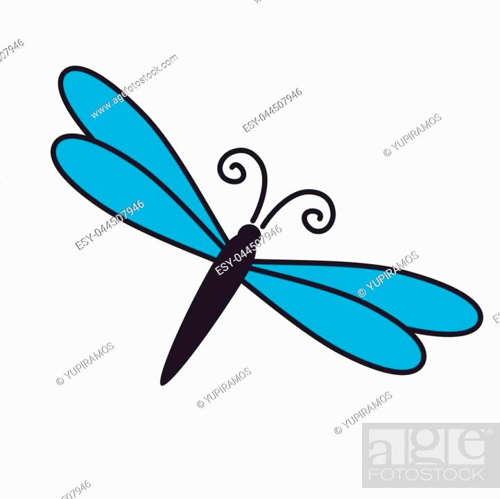 dragonfly wing insect fairy antenna flies nature animal vector illustration  isolated, Stock Vector, Vector And Low Budget Royalty Free Image. Pic.  ESY-044507946 | agefotostock