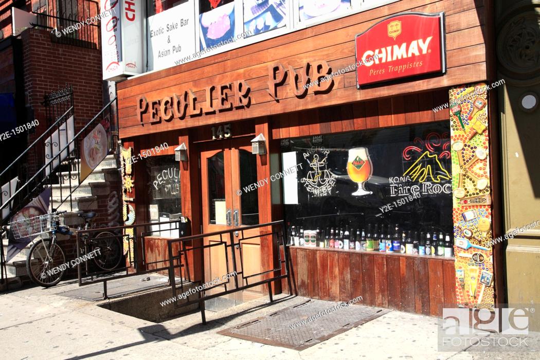 Stock Photo: Peculier Pub, Greenwich Village, West Village, Manhattan, New York City, USA.