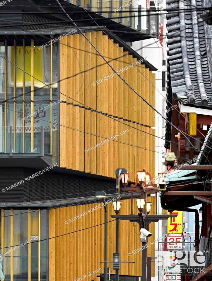 Stock Photo: In the corner premise of just 326 across Kaminari-mon Gate, the building was required to accommodate plural programs such as to.