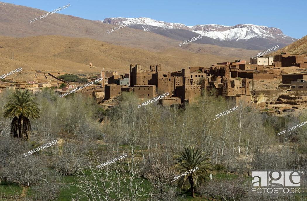 Stock Photo: Morocco, Dades Valley, Valley of the Kasbahs, Dades Gorge, High Atlas, Ait Arbi, Africa.