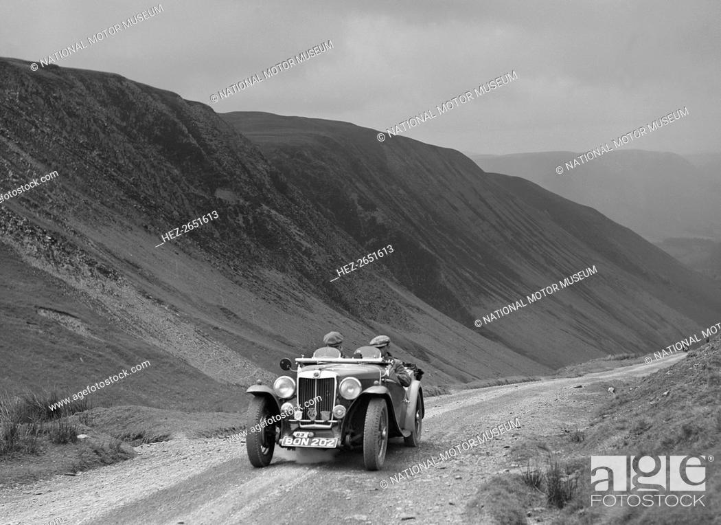 Stock Photo: MG NA 1271 cc. Vehicle Reg. No. BON202. Event Entry No: 63. Chassis No. NA0926. Place: M.G.C.C. Abingdon Trial/Rally. Date: 13/14.5.39.