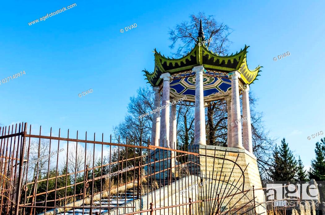 Stock Photo: Day view on Large Caprices in Alexander Park in Tsarskoye Selo (Pushkin), Russia.