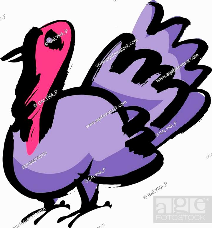 Funny Thanksgiving Turkey Sketch American Cuisine Poultry Vector Illustration Stock Vector Vector And Low Budget Royalty Free Image Pic Esy 044740701 Agefotostock