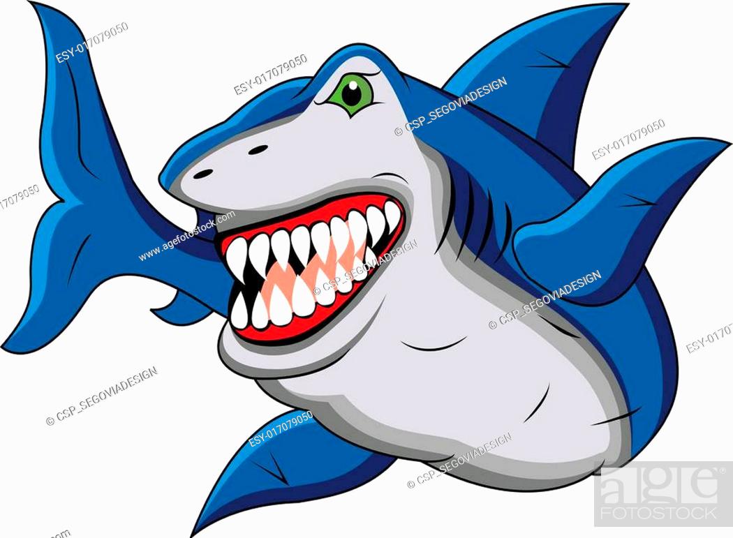 funny shark cartoon, Stock Vector, Vector And Low Budget Royalty Free  Image. Pic. ESY-017079050 | agefotostock