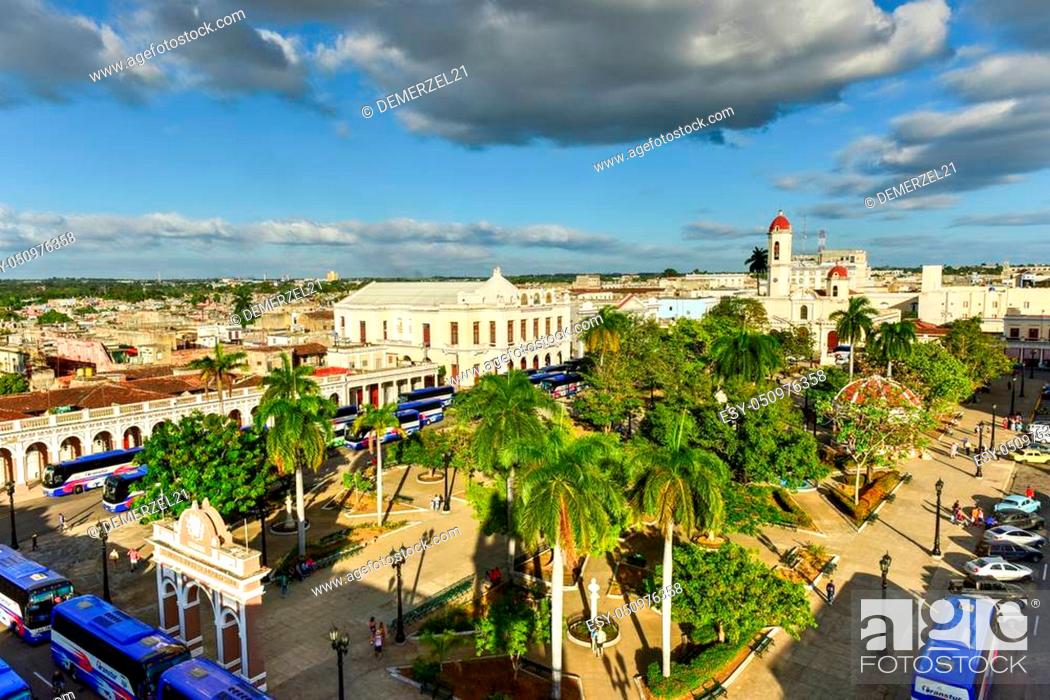 Stock Photo: Panoramic view over the city of Cienfuegos, Cuba.