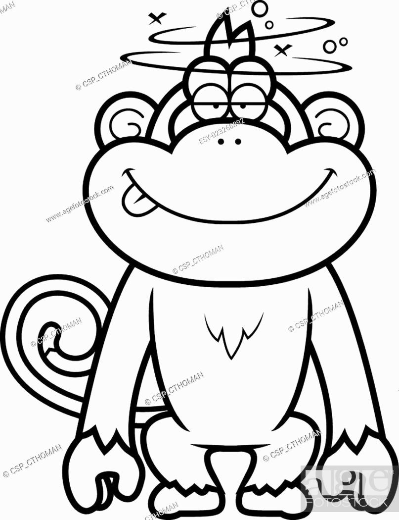 Cartoon Stupid Monkey, Stock Photo, Picture And Low Budget Royalty Free  Image. Pic. ESY-023266892 | agefotostock