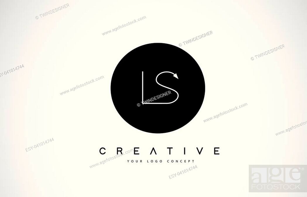 Ls vibrant creative leter logo design Royalty Free Vector