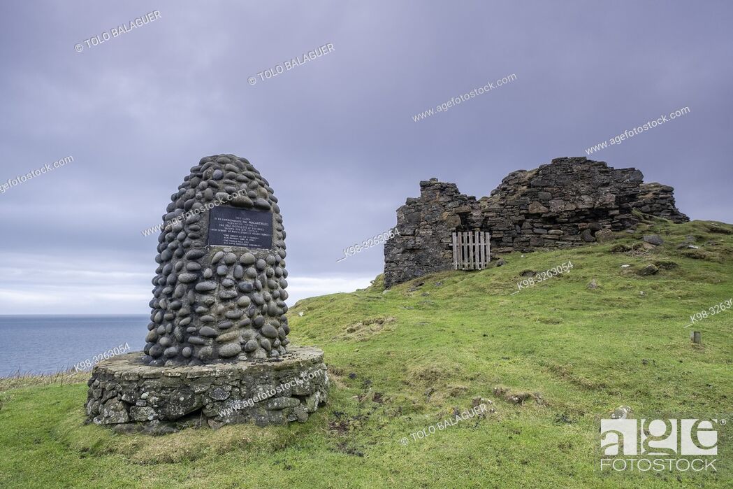 Stock Photo: Duntulm Castle, North Trotternish Coast, Isle of Skye, Highlands, Scotland, United Kingdom.