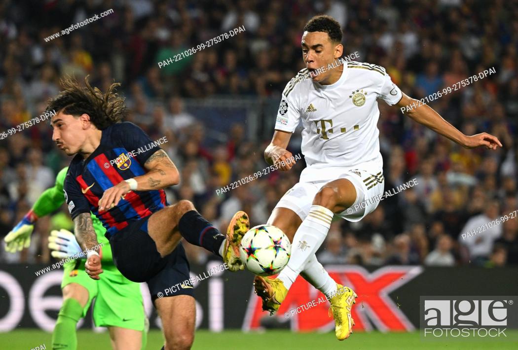 Photo de stock: 26 October 2022, Spain, Barcelona: Soccer: Champions League, FC Barcelona - FC Bayern München, Group stage, Group C, Matchday 5 at Camp Nou.