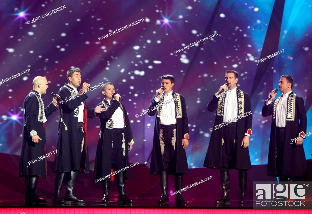 Stock Photo: Klapa S Mora representing Croatia performing during the dress rehearsal of the 1st Semi Final for the Eurovision Song Contest 2013 in Malmo, Sweden, 13 May 2013.