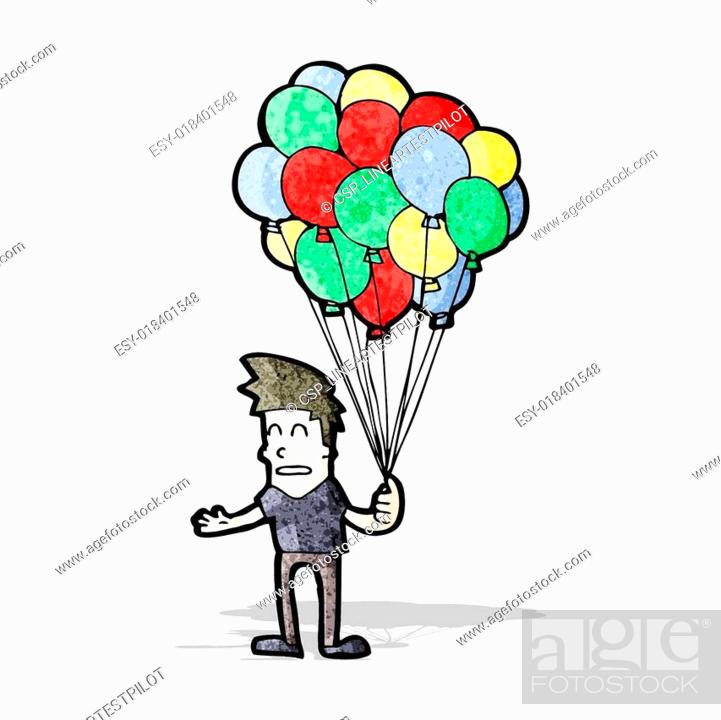 cartoon man selling balloons, Stock Vector, Vector And Low Budget Royalty  Free Image. Pic. ESY-018401548 | agefotostock