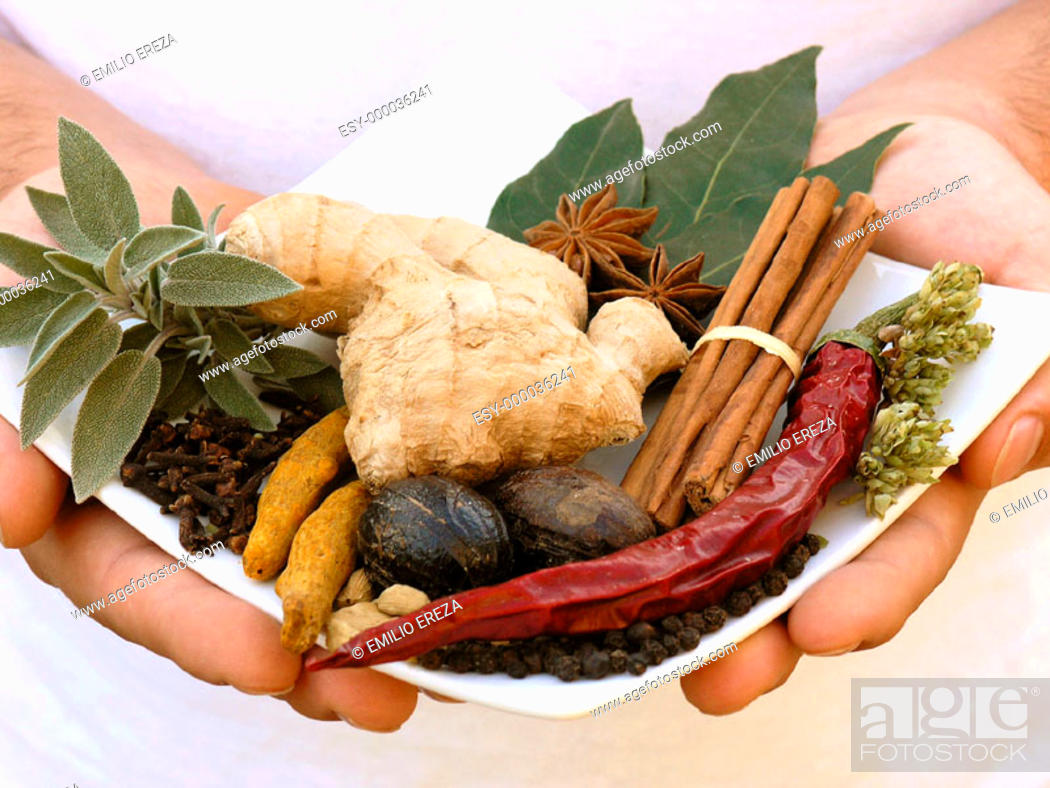Stock Photo: Assorted spices.