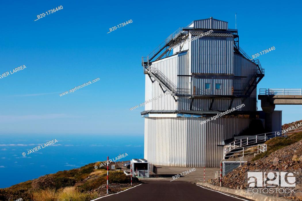 Mor stål tyv The Telescopio Nazionale Galileo TNG, Roque de los Muchachos Observatory,  La Palma, Canary Islands, Stock Photo, Picture And Rights Managed Image.  Pic. B20-1736440 | agefotostock