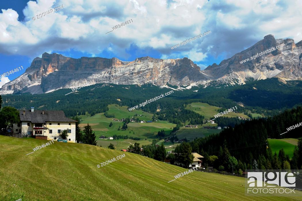 Stock Photo: Kreuzkofelgruppe; Alta Badia; Corvaratal; Gadertal; Dolomiten; Dolomite alps; South Tyrol;.