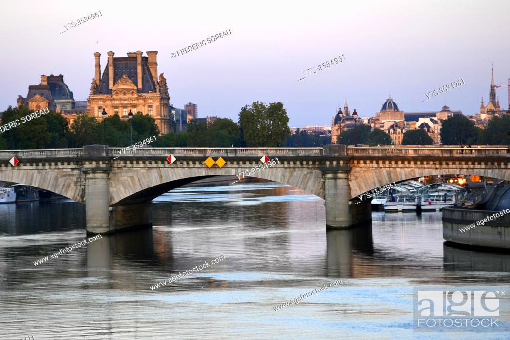 Stock Photo: Seine river in Paris, France, Europe.