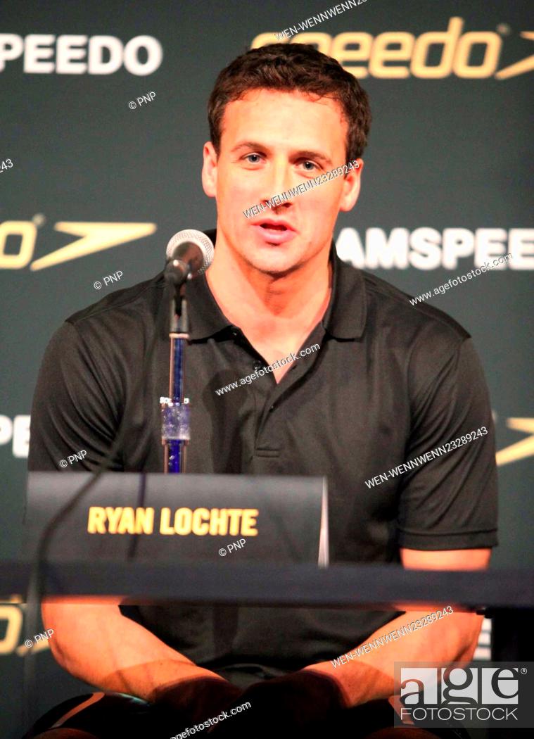 Stock Photo: Speedo Rio 2016 Olympic Games Racing Suit Unveiling Press Conference at SIR Stage37 Featuring: Ryan Lochte Where: New York City, New York.