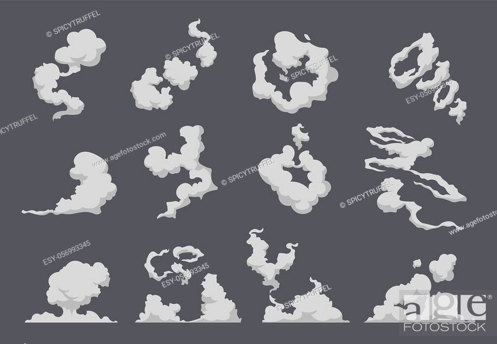 Cartoon smoke cloud. Comic steam explosion dust fight animation fog  movement smog motion game smoke, Stock Vector, Vector And Low Budget  Royalty Free Image. Pic. ESY-056993345 | agefotostock