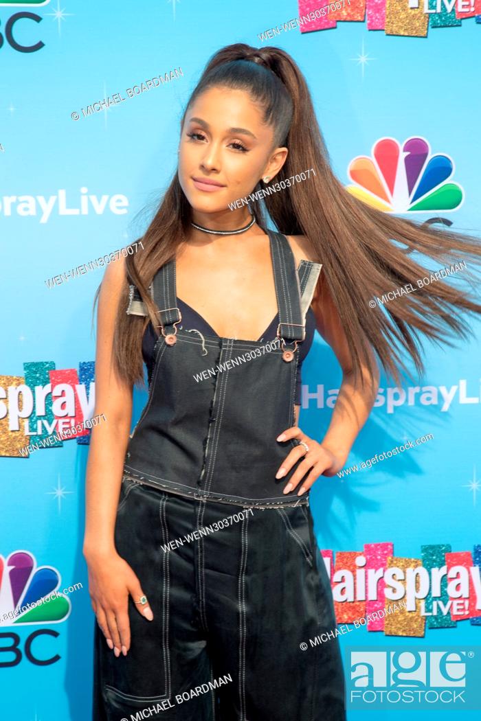 Razón Deudor aficionado Press Junket For NBC's 'Hairspray Live!' Featuring: Ariana Grande Where:  Universal City, California, Foto de Stock, Imagen Derechos Protegidos Pic.  WEN-WENN30370071 | agefotostock