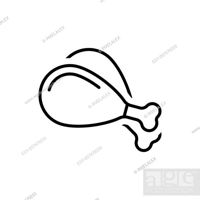 Hand Drawn Chicken Leg. Doodle Vector Sketch Illustration Stock Vector  Image & Art - Alamy