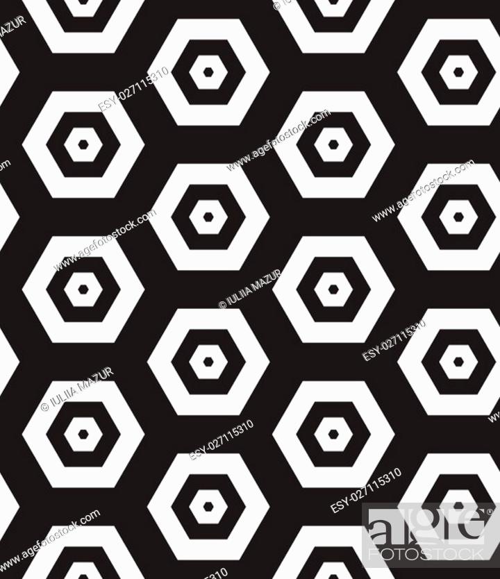 Stock Photo: Vector seamless pattern. Modern stylish clasical texture. Repeating hexagons, geometric figures.