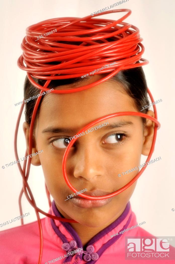 Young Indian girl funny, Stock Photo, Picture And Rights Managed Image.  Pic. L35-1386010 | agefotostock