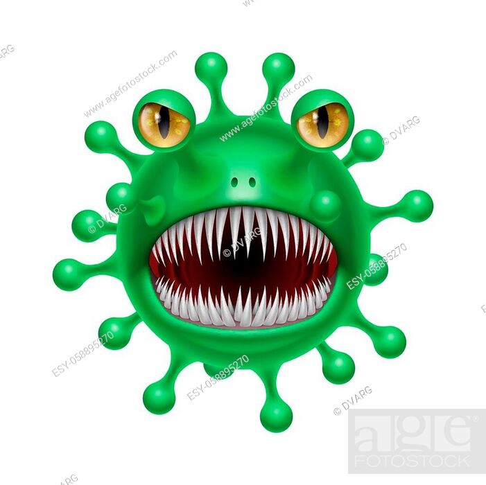 Green Corona Virus Monster in Cartoon Style. A Tentacled Monster COVID-19  is a Dangerous Virus, Stock Vector, Vector And Low Budget Royalty Free  Image. Pic. ESY-058895270 | agefotostock