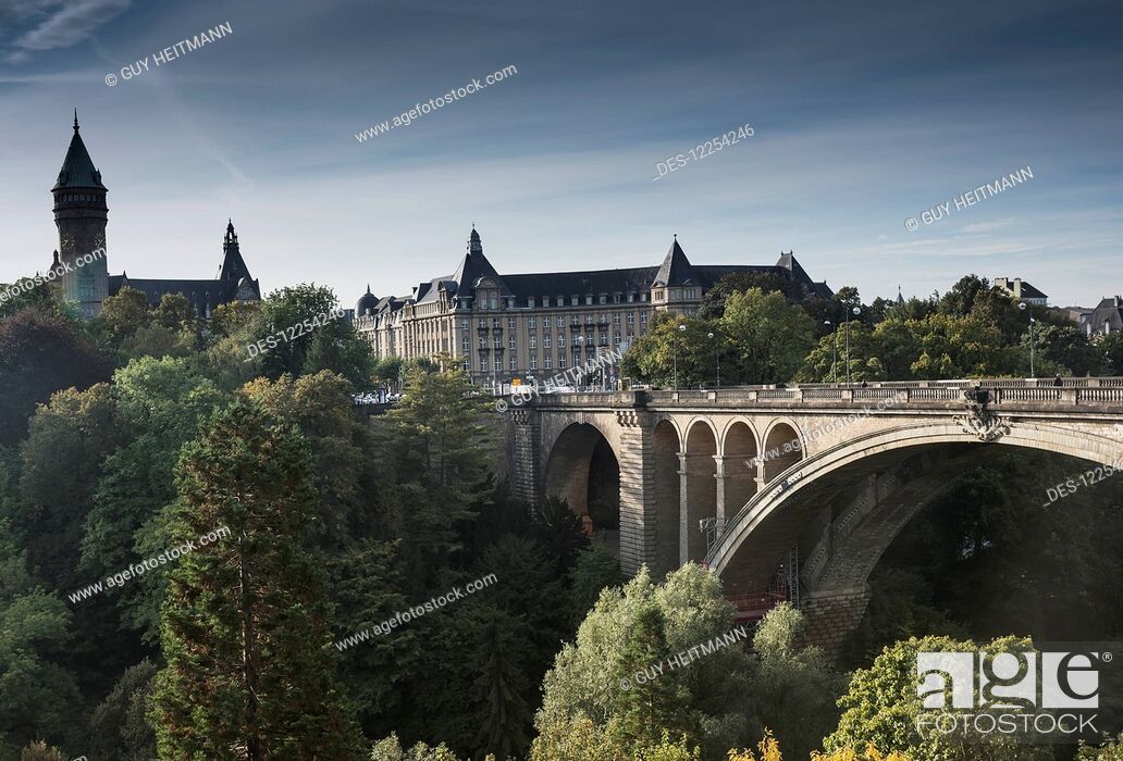 Stock Photo: Adolphe Bridge; Luxembourg City, Luxembourg.