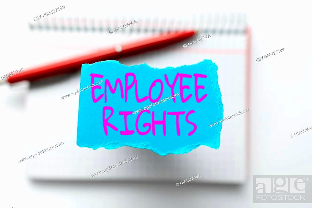 Stock Photo: Conceptual caption Employee Rights, Business approach All employees have basic rights in their own workplace Thinking New Writing Concepts.