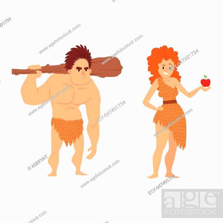 Caveman primitive stone age cartoon neanderthal people action character  evolution illustration, Stock Vector, Vector And Low Budget Royalty Free  Image. Pic. ESY-047491734 | agefotostock