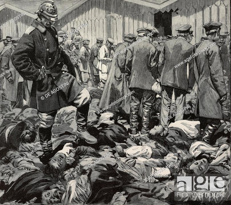 Corpses of victims of a stampede, killed during the festivities for the Coronation of the Tsar, Stock Photo, Photo et Image Droits gérés. Photo DAE-BA055498 | agefotostock