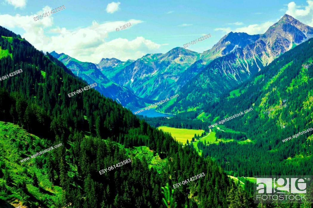 Stock Photo: The Vilsalpsee in Tirol Austria in summer.