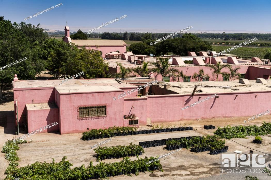 Stock Photo: Tacama wine cellar, the oldest winery in America, Ica, Peru.