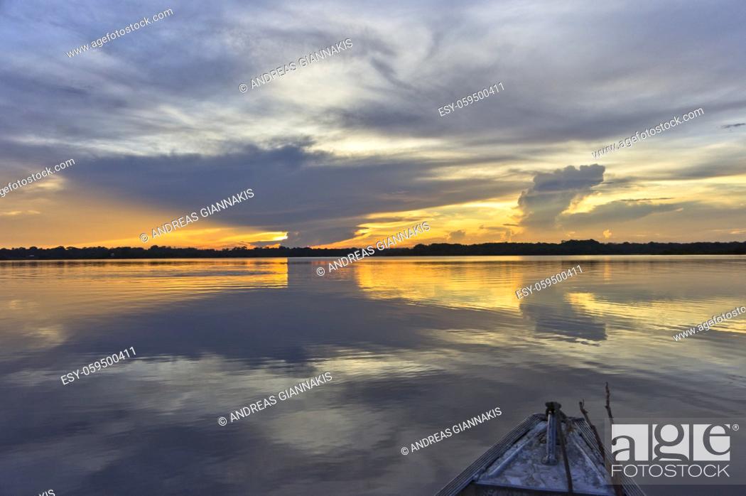 Imagen: Amazon river, Sunset view, Brazil, South America.