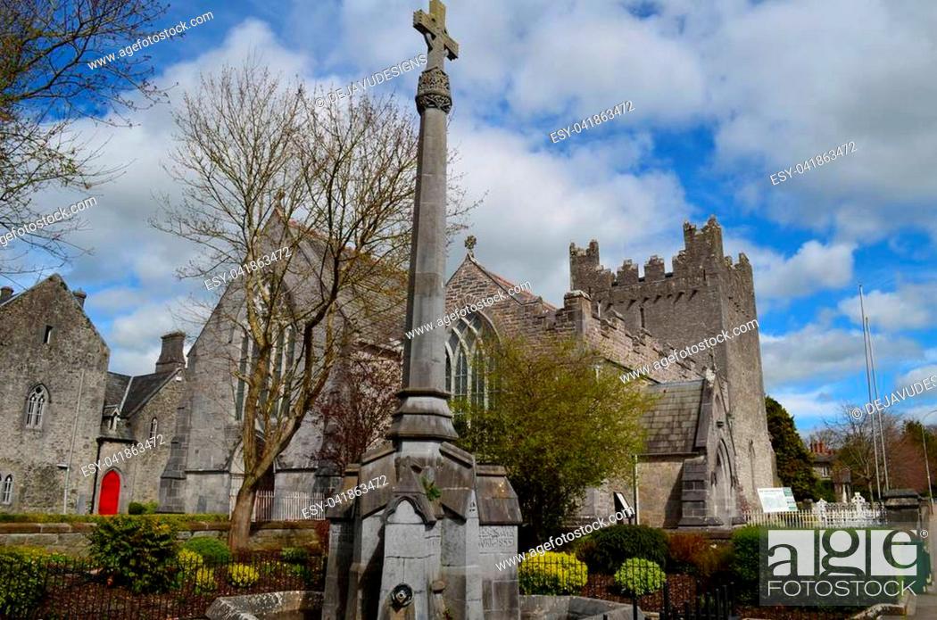 Stock Photo: Gorgeous stone Holy Trinity Abbey in Adare Ireland.