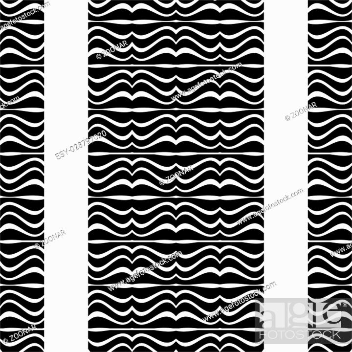 Stock Photo: White Background with Zebra Borders Pattern.