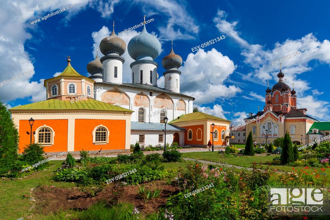 Stock Photo: Tikhvin Monastery - Leningrad region Russia.