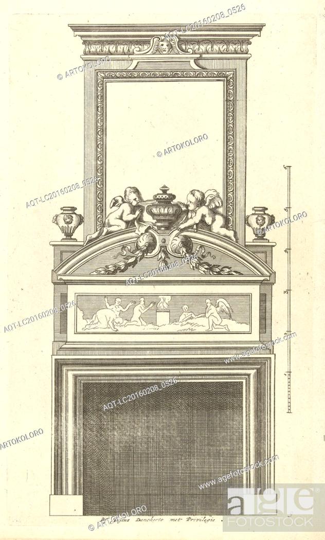Stock Photo: Interior, decoration, design, ornament, ornamental, architecture, Cornelis Danckerts (I), Pierre Bullet, Justus Danckerts, c. 1675 - c. 1686.