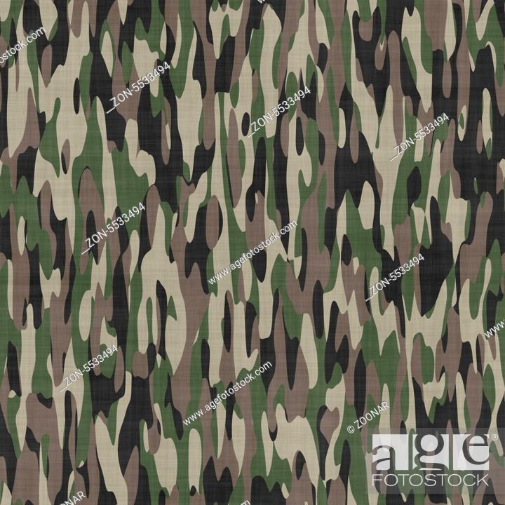 Stock Photo: Seamless camouflage pattern on fabric.