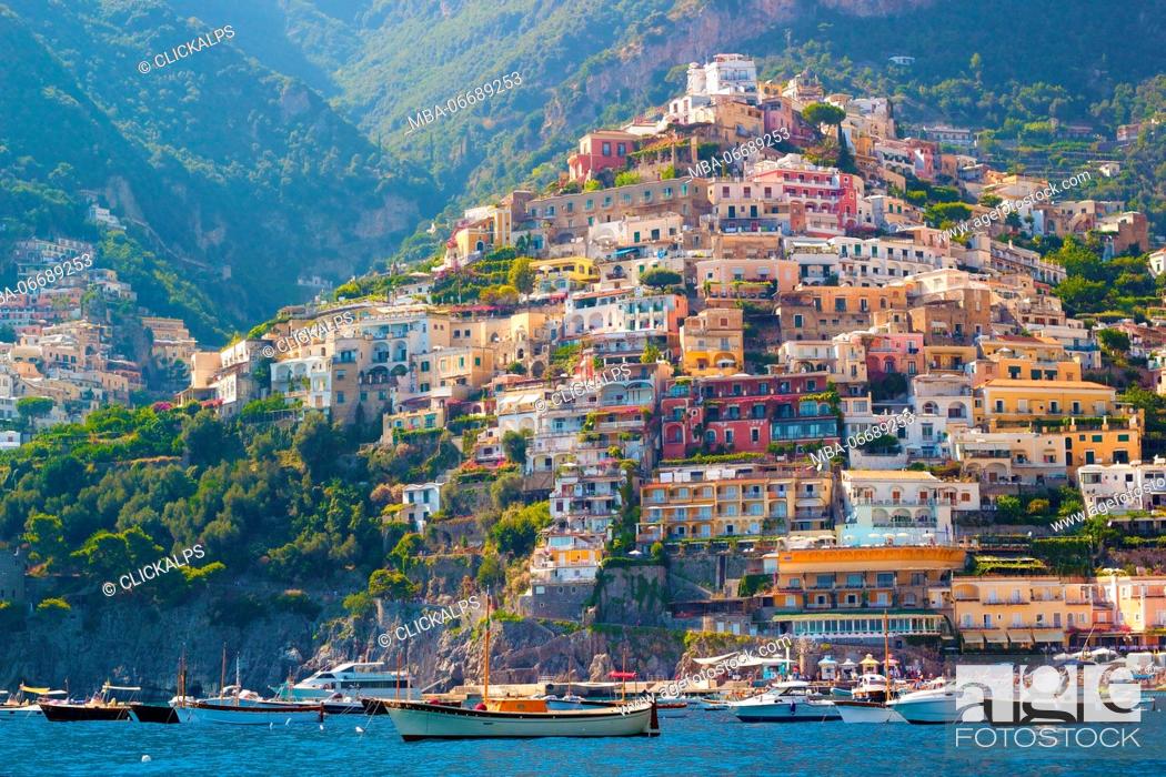 Stock Photo: Positano, Campania, Salerno, beautiful Town on the Amalfi Coast.
