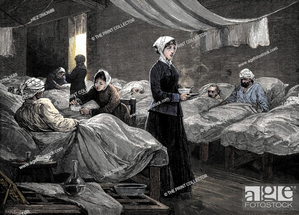 antique print 1855 Barracks at Uskudar-The British Hospital TURKEY