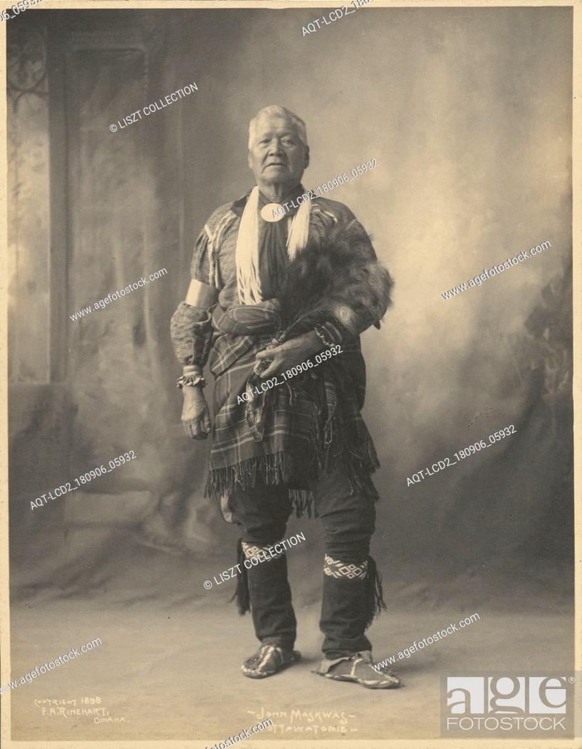 Stock Photo: John Maskwas, Pottawatomie; Adolph F. Muhr (American, died 1913), Frank A. Rinehart (American, 1861 - 1928); 1898; Platinum print;.