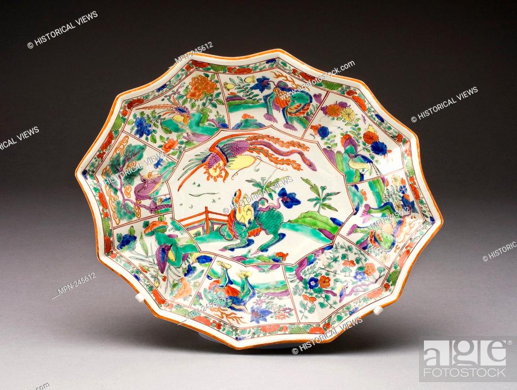 Stock Photo: Dish - About 1775 - Worcester Porcelain Factory Worcester, England, founded 1751 - Artist: Worcester Royal Porcelain Company, Origin: Worcester, Date: 1770–1780.