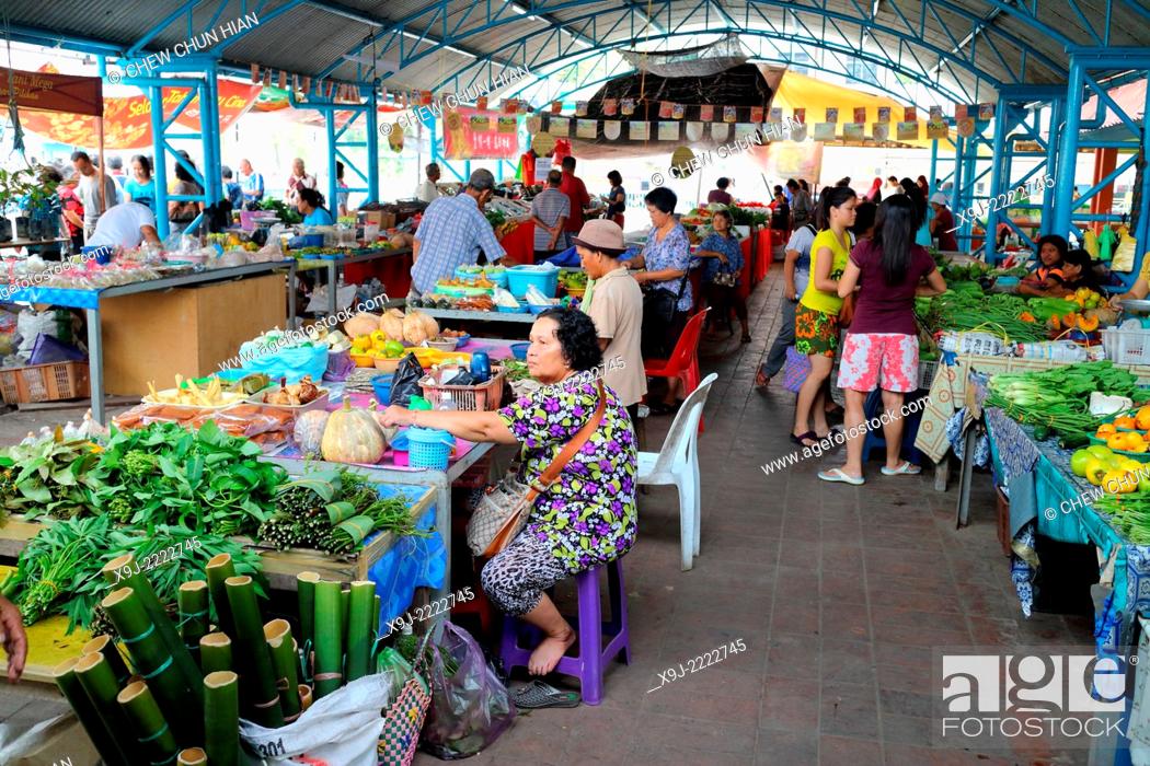 Stock Photo: View of Local market in sarawak, Betong, sri aman division, sarawak, malaysia, borneo.