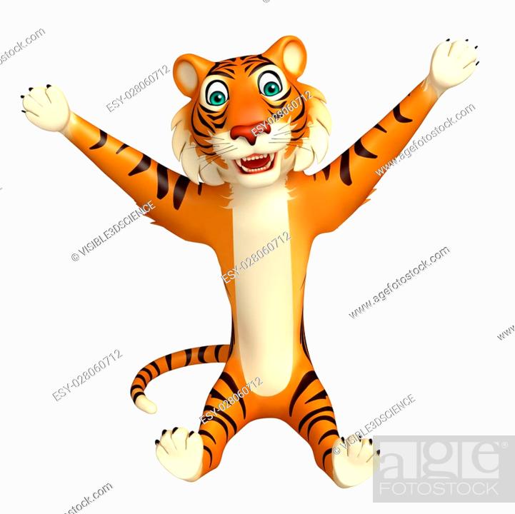3d rendered illustration of sitting Tiger cartoon character, Stock Photo,  Picture And Low Budget Royalty Free Image. Pic. ESY-028060712 | agefotostock